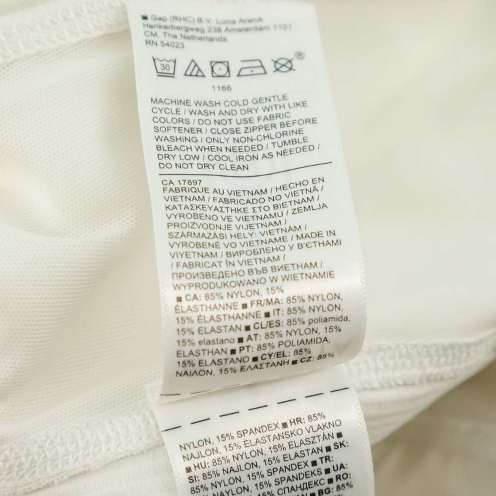 Athleta Size Small S Salutation White Solid Ribbed Full Zip Active Jacket - Picture 6 of 8